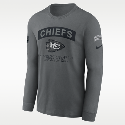 Kansas City Chiefs Salute to Service Men's Nike NFL Long-Sleeve T